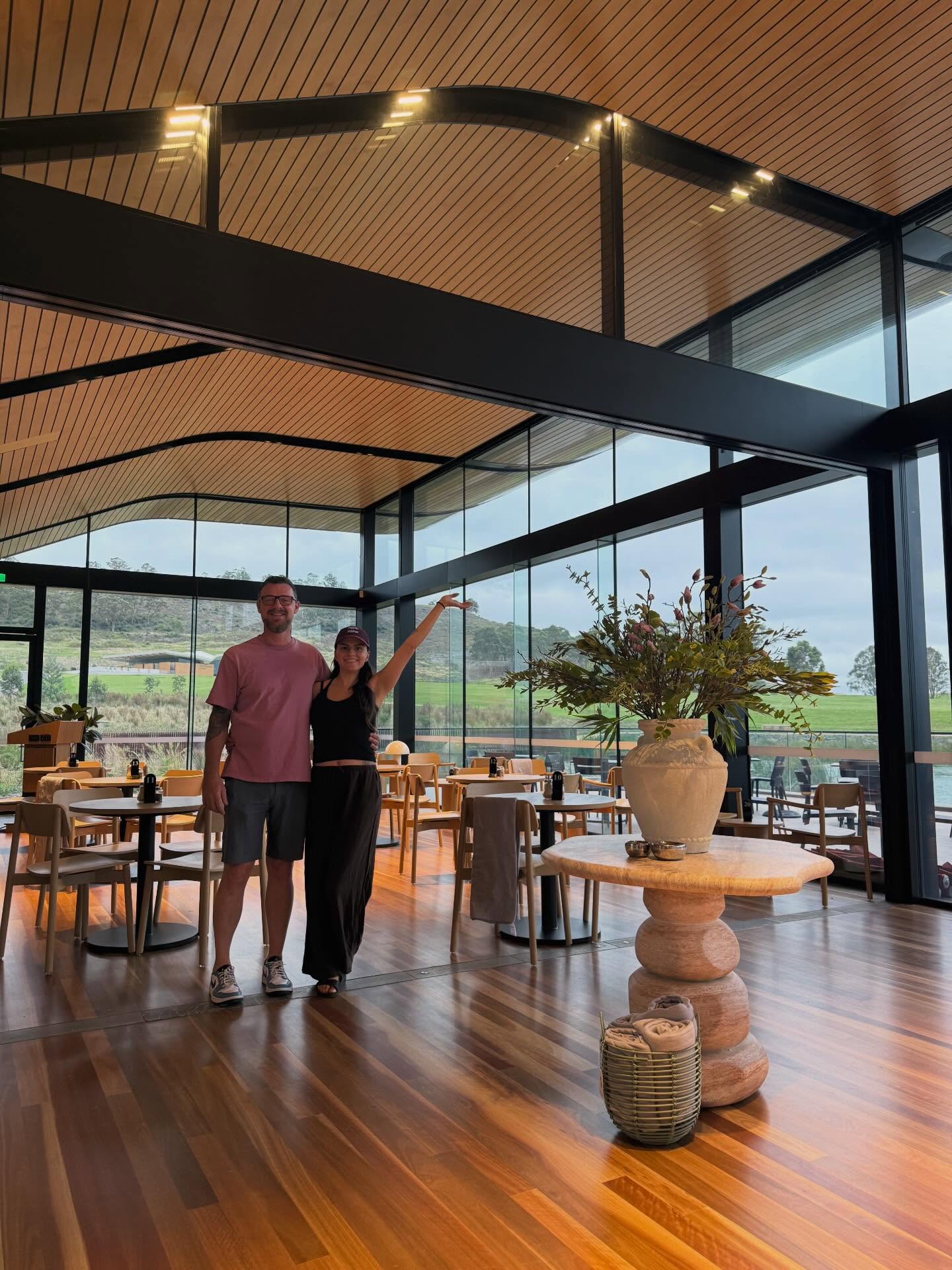 Riri's Cafe glasshouse dining room overlooking the lake